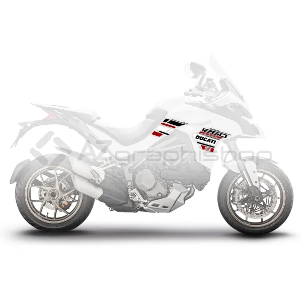Adesivi Carena per Ducati Multistrada 1260 S White Line Style FS-MULTI-1260S-L-W