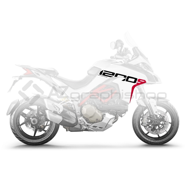 Fairing Stickers for Ducati Multistrada 1200 S White Grand Tour Style FS-Multi-1200-S-W