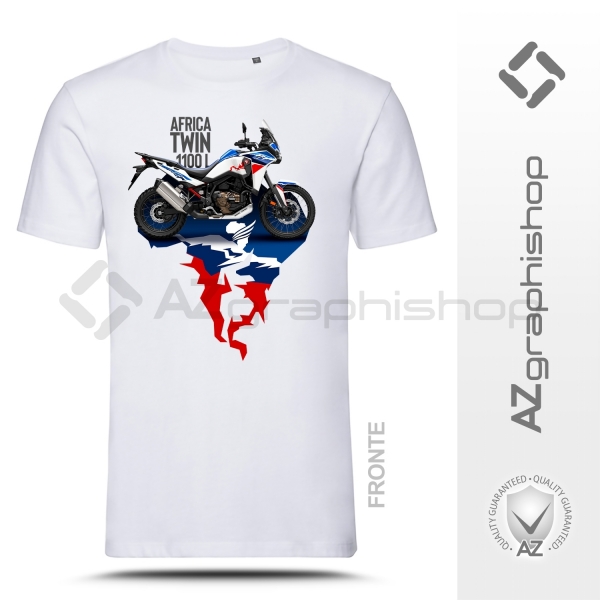 T-shirt for Honda Africa Twin CRF 1100 L Glare White Tricolor 2024 TS-FM-114
