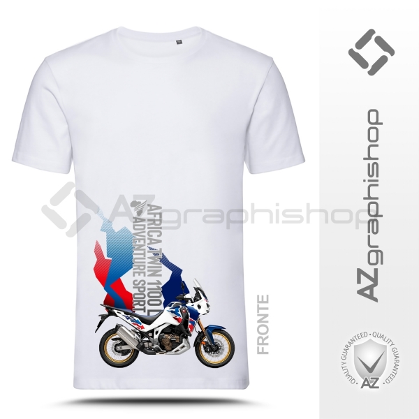 T-shirt pour Honda Africa Twin Adventure Sports CRF 1100 L Glare White Tricolor 2024 TS-FM-117